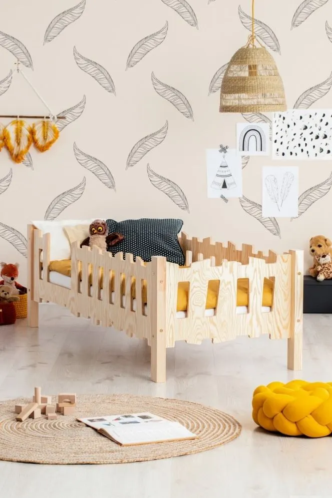 Łóżko dziecięce PIKKO B 80x180 sosna ze stelażem polskiej produkcji | MIRAT. w stylu kolekcja