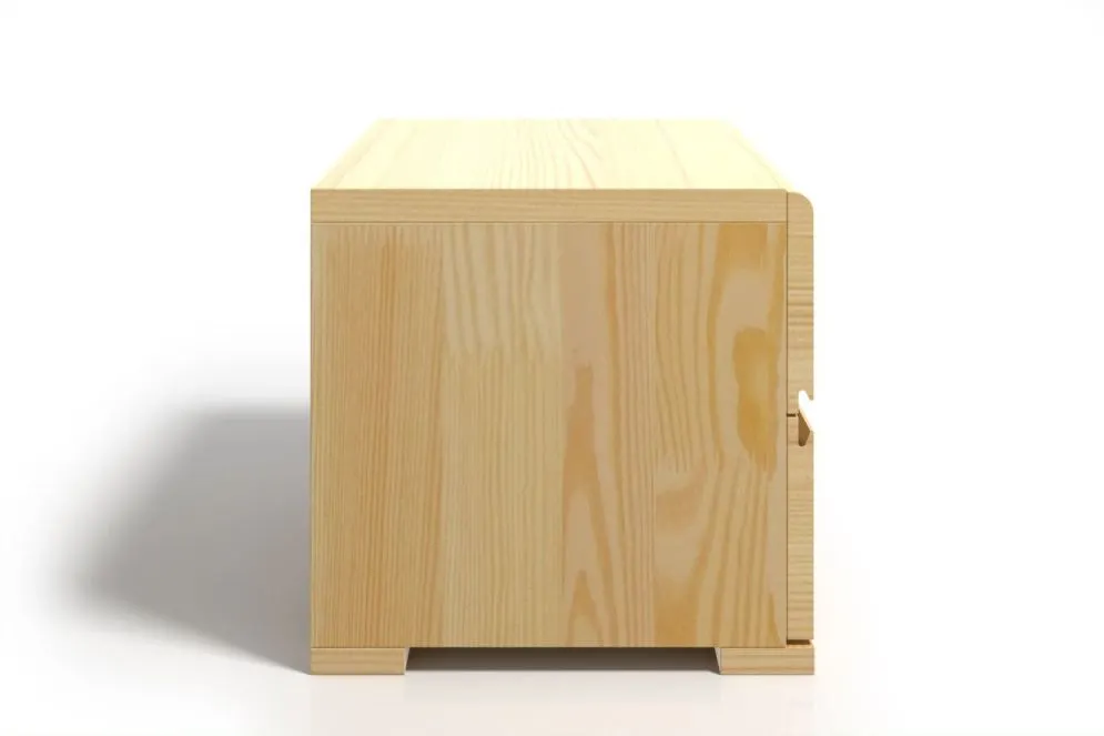 Szafka nocna VESTRE MAXI sosnowa z szufladami z cichym domykiem | MIRAT. styl SKANDYNAWSKI kolekcja VESTRE
