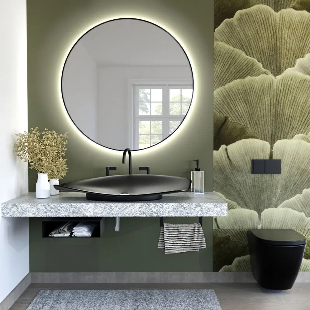 Lustro łazienkowe RUBINO 60 okrągłe z oświetleniem LED | MIRAT. w stylu  kolekcja RUBINO
