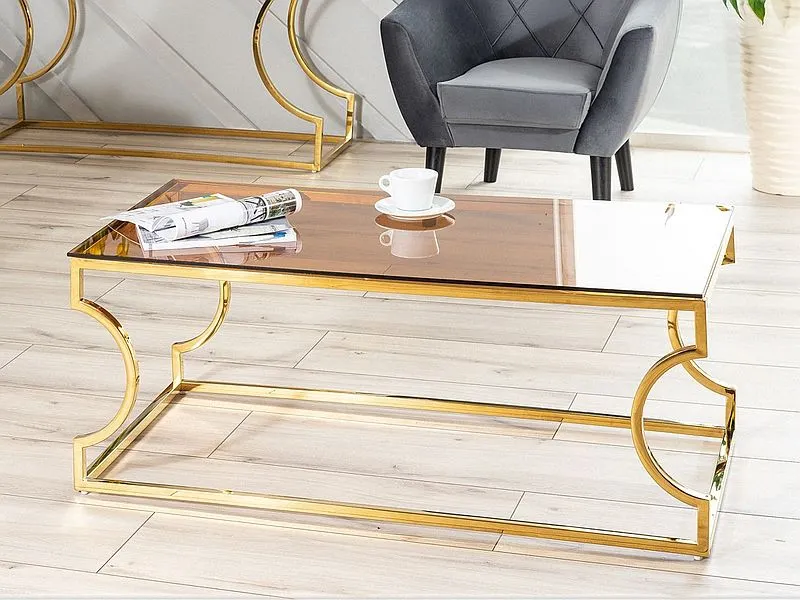 Ława KENZO A bursztynowa/złota w stylu glamour | MIRAT. styl GLAMOUR