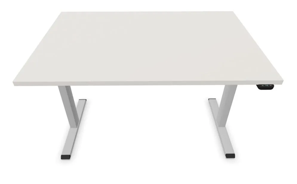 Biurko eCOMO 120x60cm platinum z regulacją wysokości do biura I sklep meblowy MIRAT.