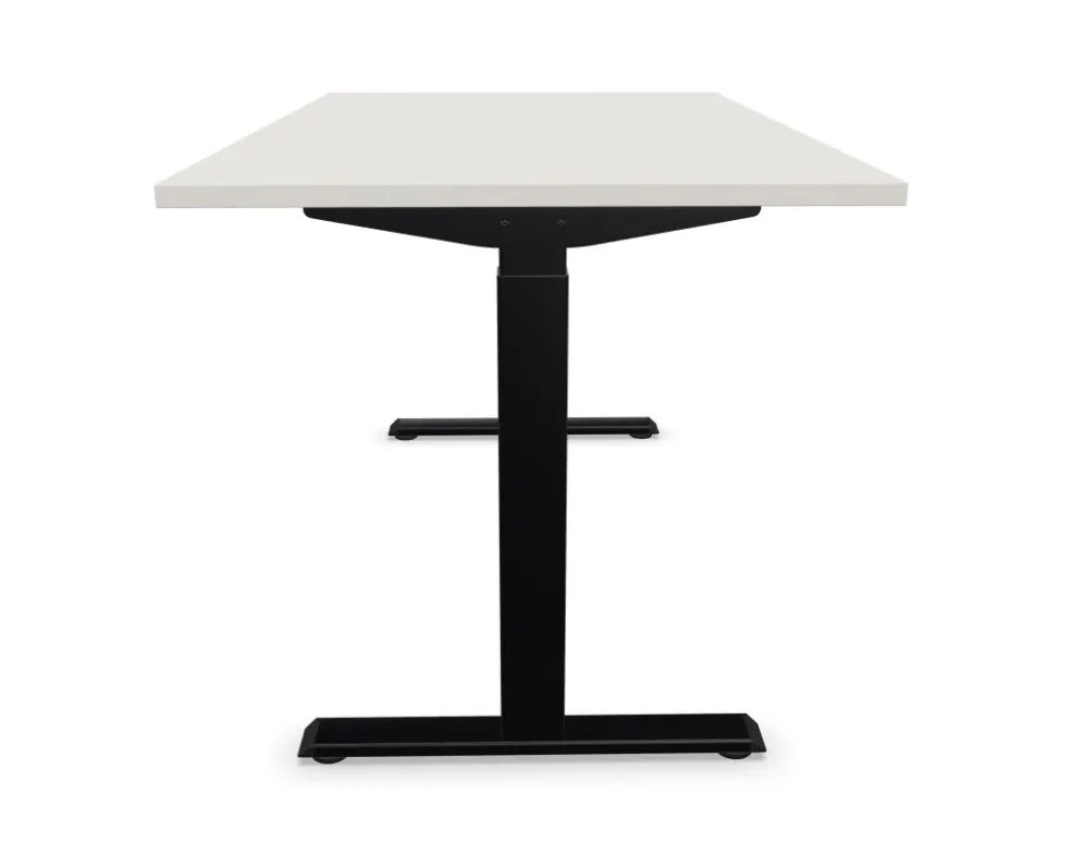 Biurko eCOMO 120x60cm platinum z regulacją wysokości do biura I sklep meblowy MIRAT.
