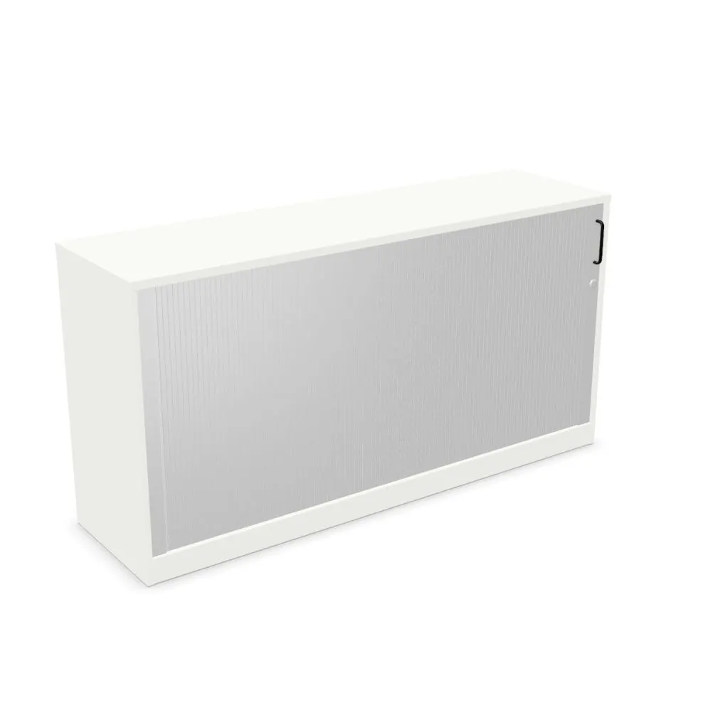 Szafka biurowa żaluzjowa EASY SPACE CABINET HRT 2-OH 160cm biała zamykana I sklep meblowy MIRAT.