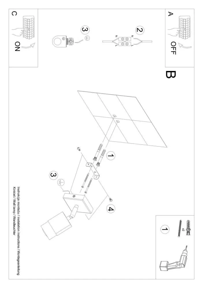 Kinkiet NERO czarny/chrom | sklep MIRAT  kolekcja nero