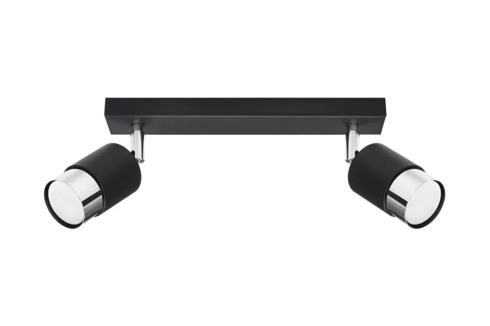 Plafon NERO 2 czarny/chrom | sklep MIRAT  kolekcja nero