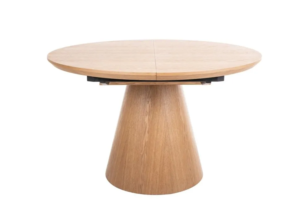 Stół okrągły rozkładany ANGEL II 120-160 cm w dębowym kolorze | MIRAT styl SKANDYNAWSKI