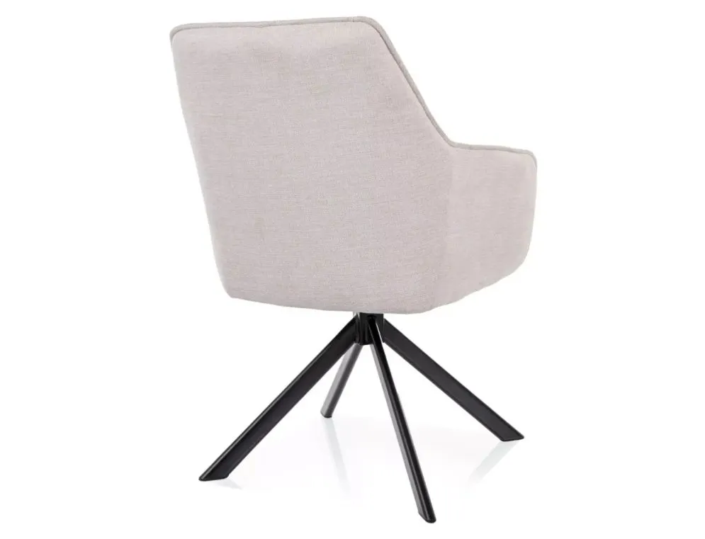 Nowoczesne krzesło Notti jasnobeżowe z metalowymi nogami do jadalni | MIRAT