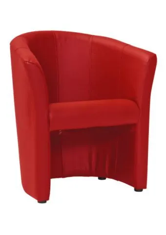 Czerwony fotel do salonu tapicerowany TM-1