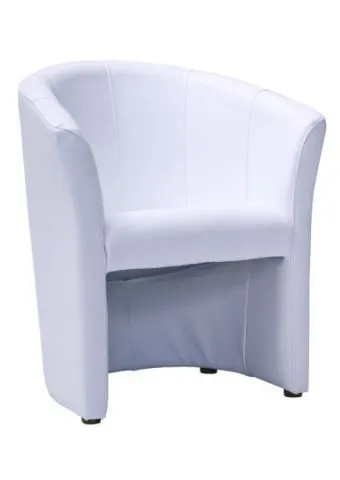 Biały fotel tapicerowany do salonu TM-1