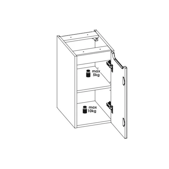 Szafka łazienkowa NOVA WHITE 81-30-1D 30cm biała z cichym domykiem I sklep meblowy MIRAT. styl RYFLOWANY