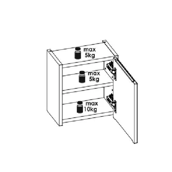 Szafka łazienkowa NOVA OAK 83-30-1DQ 30x30cm dąb coast evoke wisząca I sklep meblowy MIRAT. styl SKANDYNAWSKI kolekcja NOVA