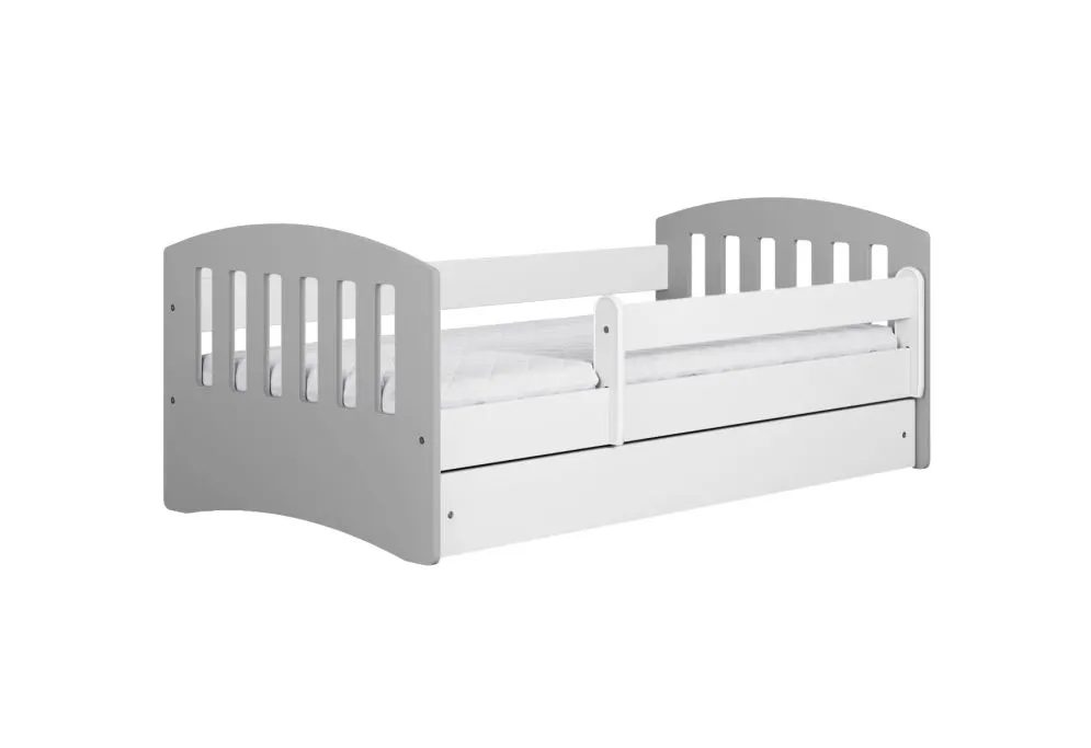 Łóżko dziecięce CLASSIC 1 MIX 160x80 szare pojedyncze | MIRAT.  kolekcja CLASSIC