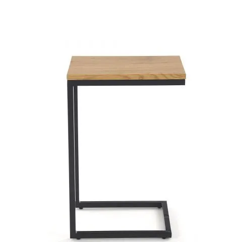 Ława NISA 60x40 dąb złoty na czarnej metalowej podstawie | MIRAT. w stylu LOFT kolekcja