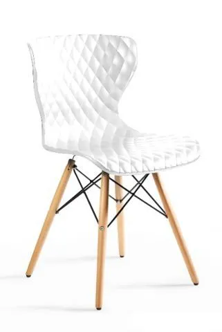 Białe krzesło z tworzywa nowoczesne OPEN
