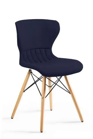 Krzesło SOFT ciemno niebieskie tapicerowane nowoczesne | MIRAT.