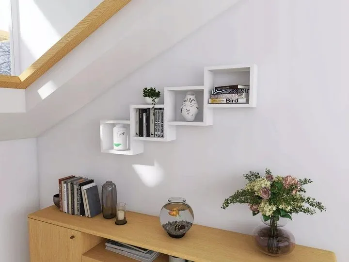 Półka ALESIA 3 dąb sonoma wisząca do salonu | MIRAT. w stylu LOFT kolekcja