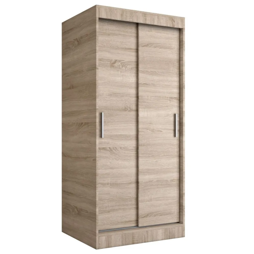 Szafa przesuwna MODUO COMFORT 90 dąb sonoma gładka do sypialni | MIRAT. w stylu kolekcja MODUO COMFORT