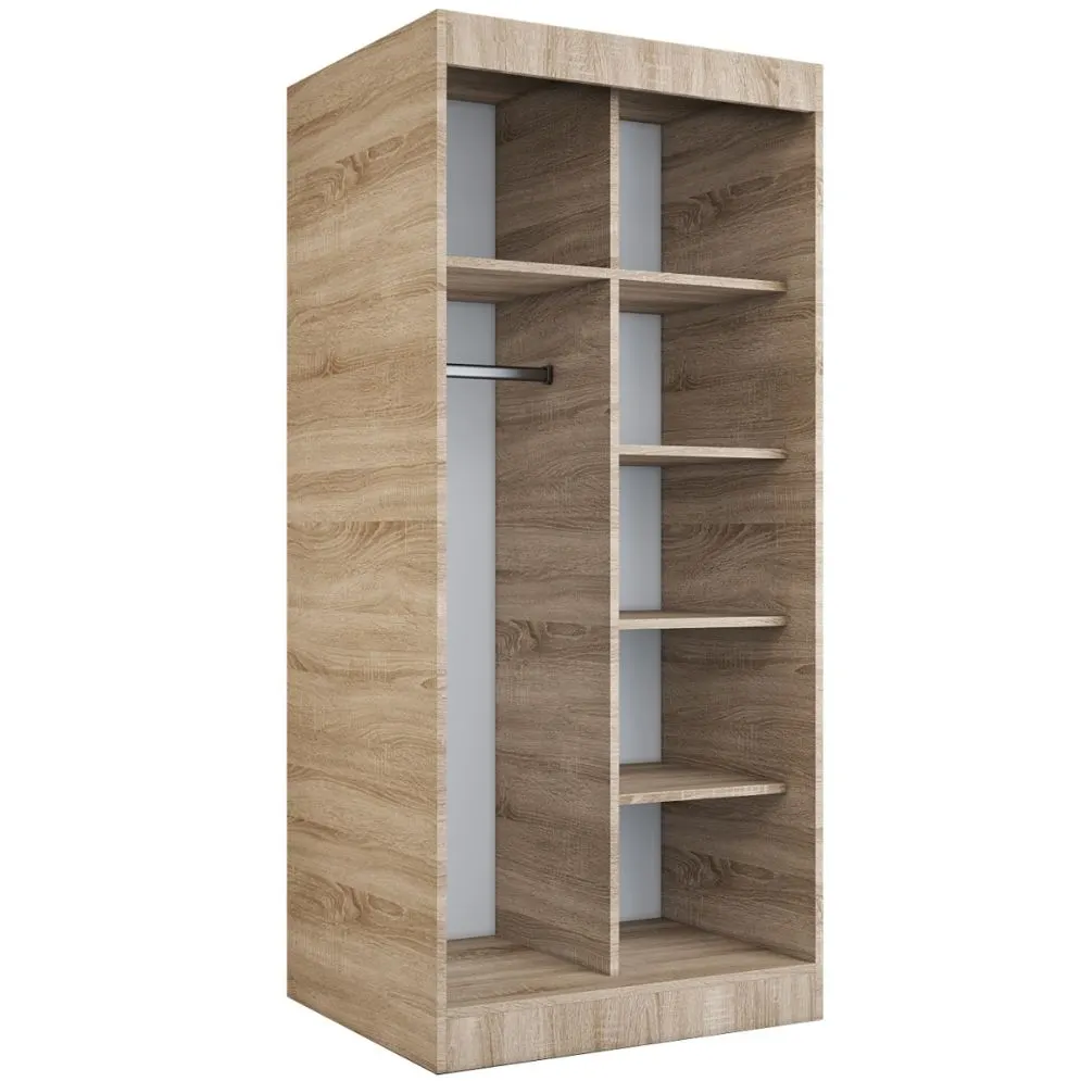 Korpus szafy MODUO COMFORT 90 dąb sonoma z półkami i drążkami | MIRAT.  kolekcja MODUO COMFORT