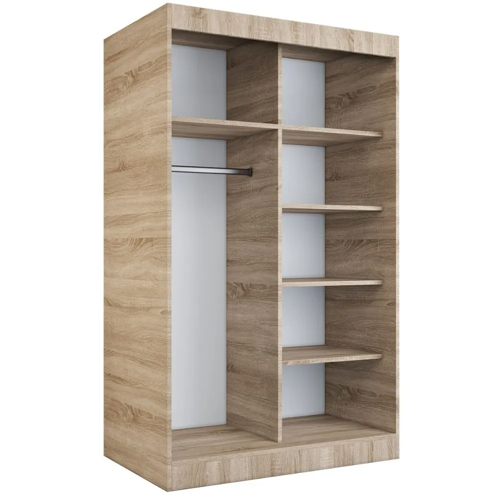 Korpus szafy MODUO COMFORT 120 dąb sonoma z półkami i drążkami | MIRAT.  kolekcja MODUO COMFORT