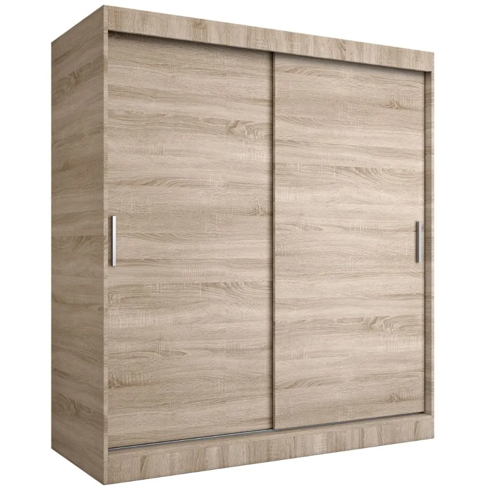 Szafa przesuwna MODUO COMFORT 180 dąb sonoma gładka do sypialni | MIRAT. kolekcja MODUO COMFORT