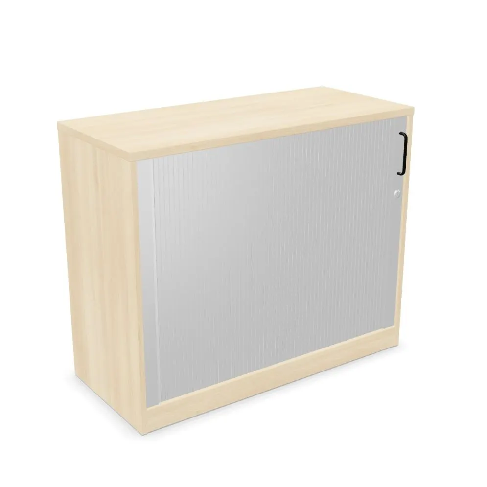 Szafka biurowa żaluzjowa EASY SPACE CABINET HRT 2-OH 100cm akacjowa zamykana I sklep meblowy MIRAT.