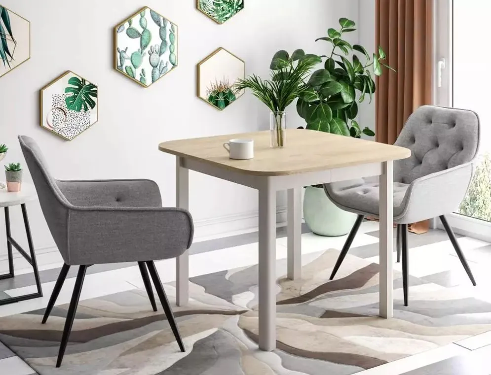 Stół kwadratowy rozkładany Dante II 90x90 cm dąb kaszmir | MIRAT