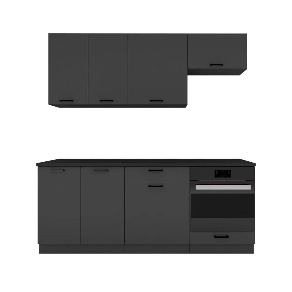 Zestaw mebli kuchennych ANIKA 2.0 grafitowy pod zabudowę I sklep meblowy MIRAT.