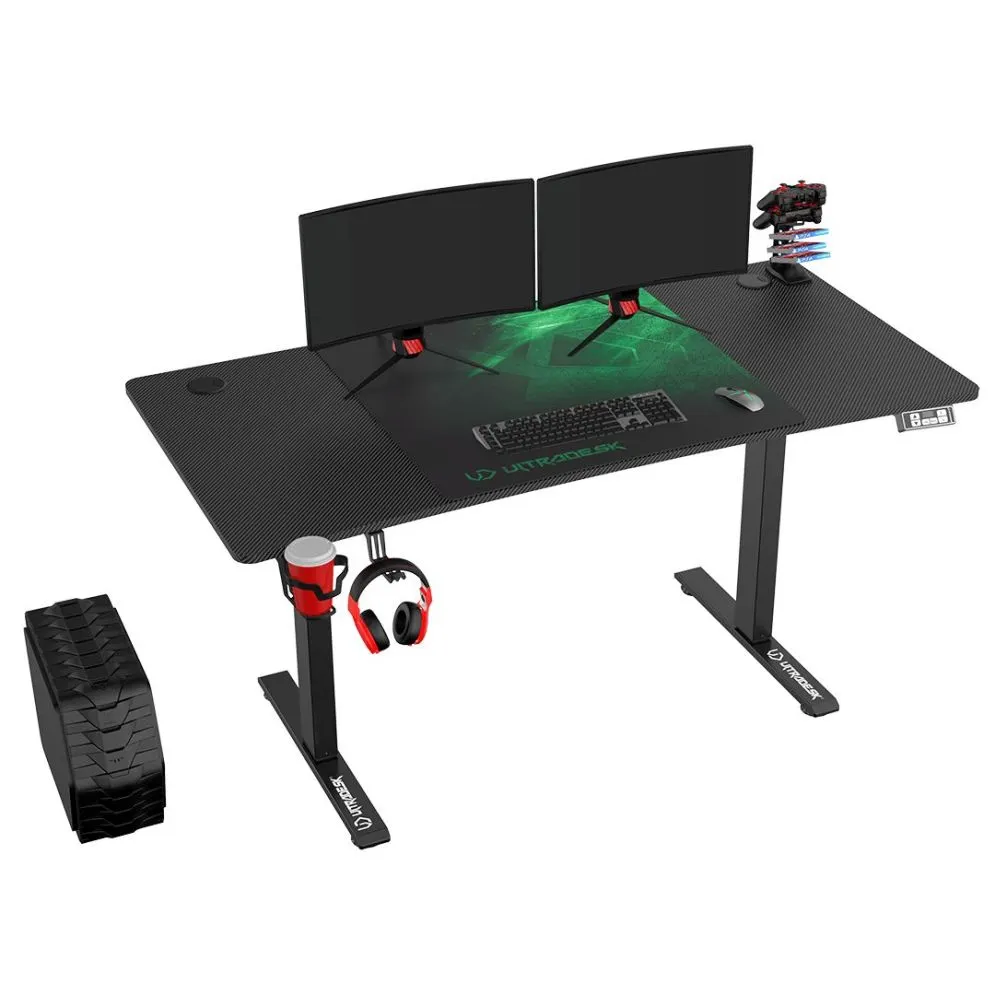 Biurko gamingowe LEVEL V2 zielone dla graczy | MIRAT.