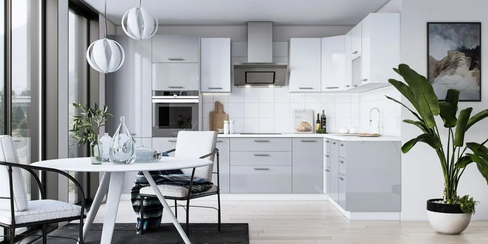 Szafka kuchenna stojąca 80 VENTO D-80/82 jasnoszary połysk firmy Halmar | MIRAT.  kolekcja VENTO