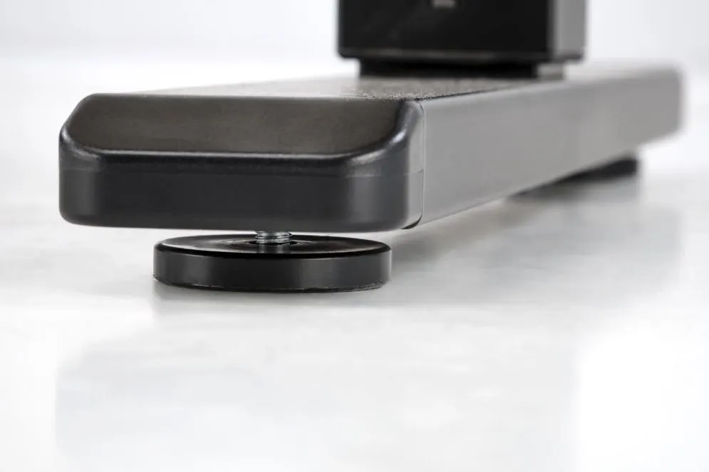 Biurko B53 czarne/dąb złoty z regulacją wysokości na metalowych nogach I sklep meblowy MIRAT.