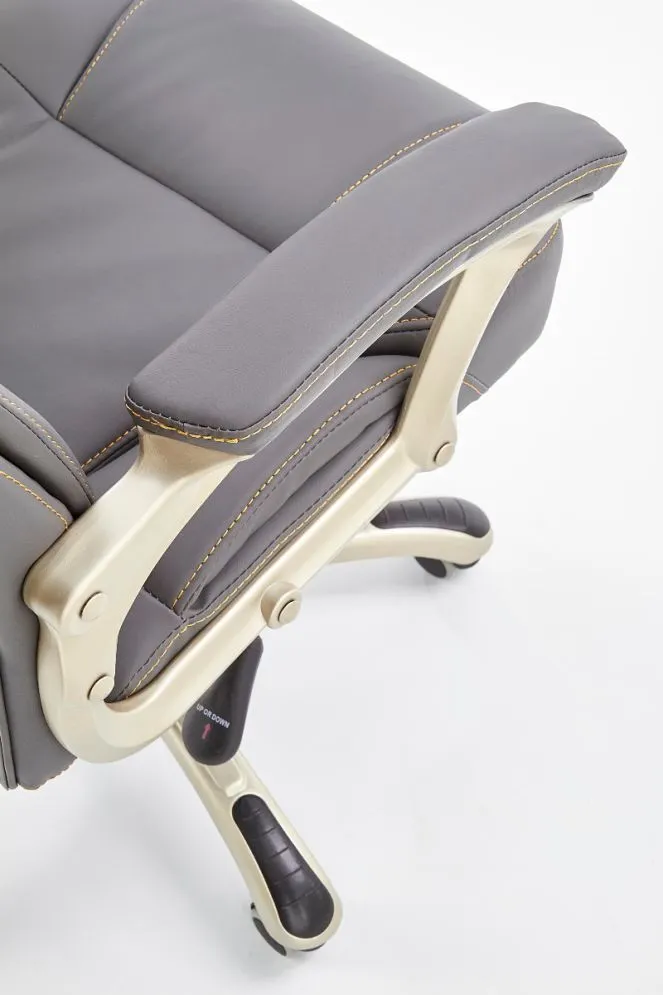 Fotel biurowy DESMOND popielaty gabinetowy ekoskórzany | MIRAT. w stylu kolekcja