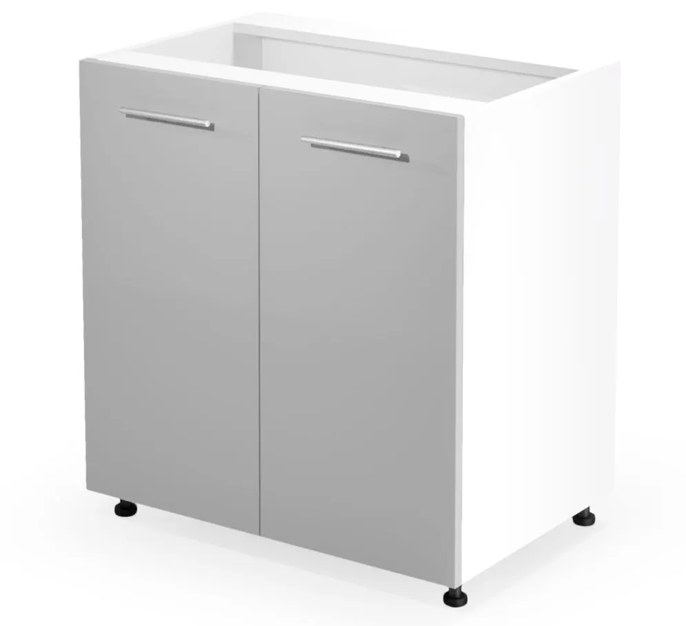 Szafka kuchenna stojąca 80 VENTO D-80/82 jasnoszary połysk firmy Halmar | MIRAT.  kolekcja VENTO