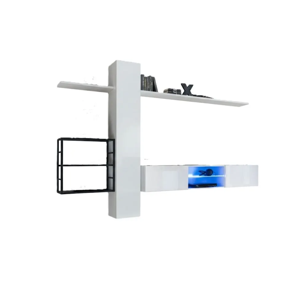 Meblościanka SWITCH MET V biała w połysku do dowolnej konfiguracji | MIRAT.  kolekcja SWITCH MET