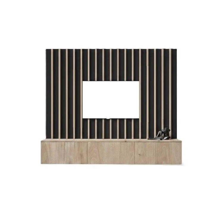 Szafka RTV VERTI hickory jackson + panel ścienny z lamelami I sklep meblowy MIRAT. kolekcja VERTI