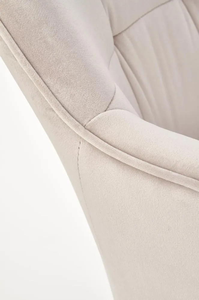 Krzesło K377 VELVET beżowe tapicerowane aksamitem | MIRAT.