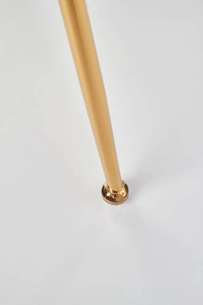 Krzesło K381 VELVET szare/złote tapicerowane aksamitem | MIRAT. styl GLAMOUR