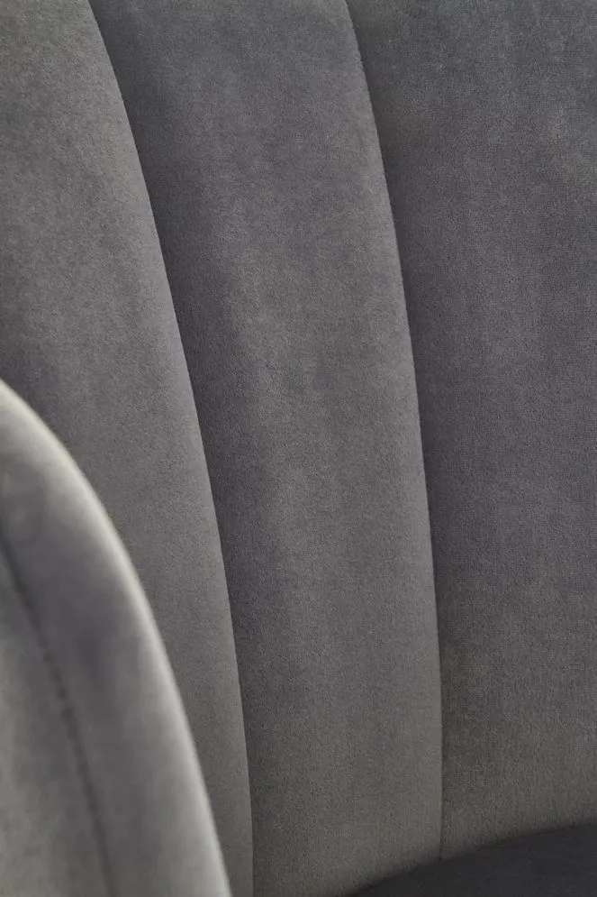 Krzesło K386 VELVET szare z przeszyciami na metalowych nogach | MIRAT. w stylu  kolekcja