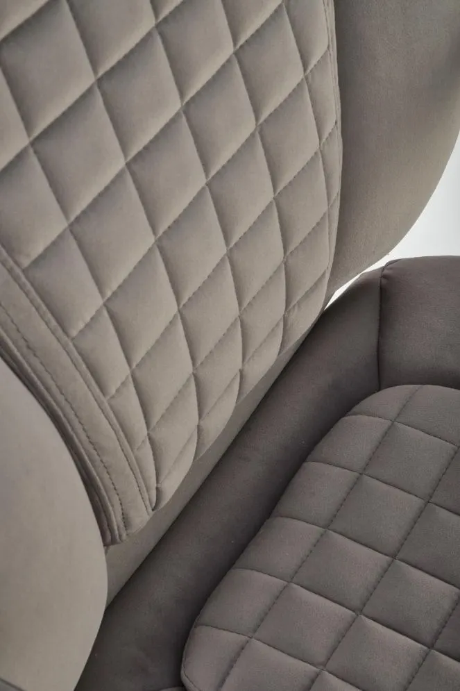 Fotel biurowy KING 2 VELVET szary obrotowy I sklep meblowy MIRAT.