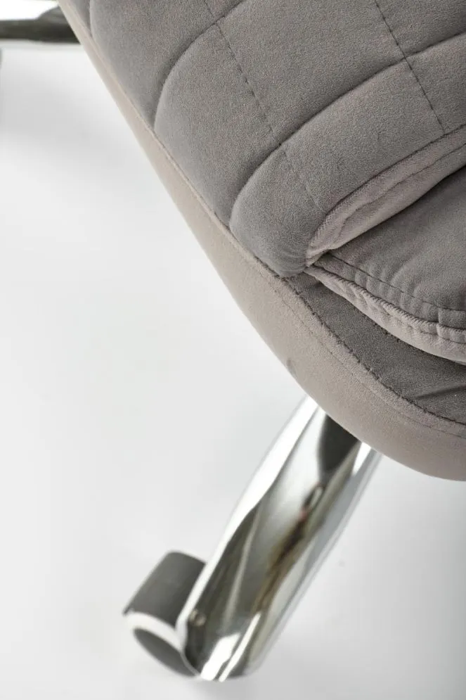 Fotel biurowy KING 2 VELVET szary obrotowy I sklep meblowy MIRAT.