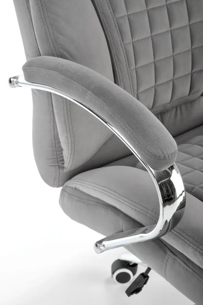 Fotel biurowy KING 2 VELVET szary obrotowy I sklep meblowy MIRAT.