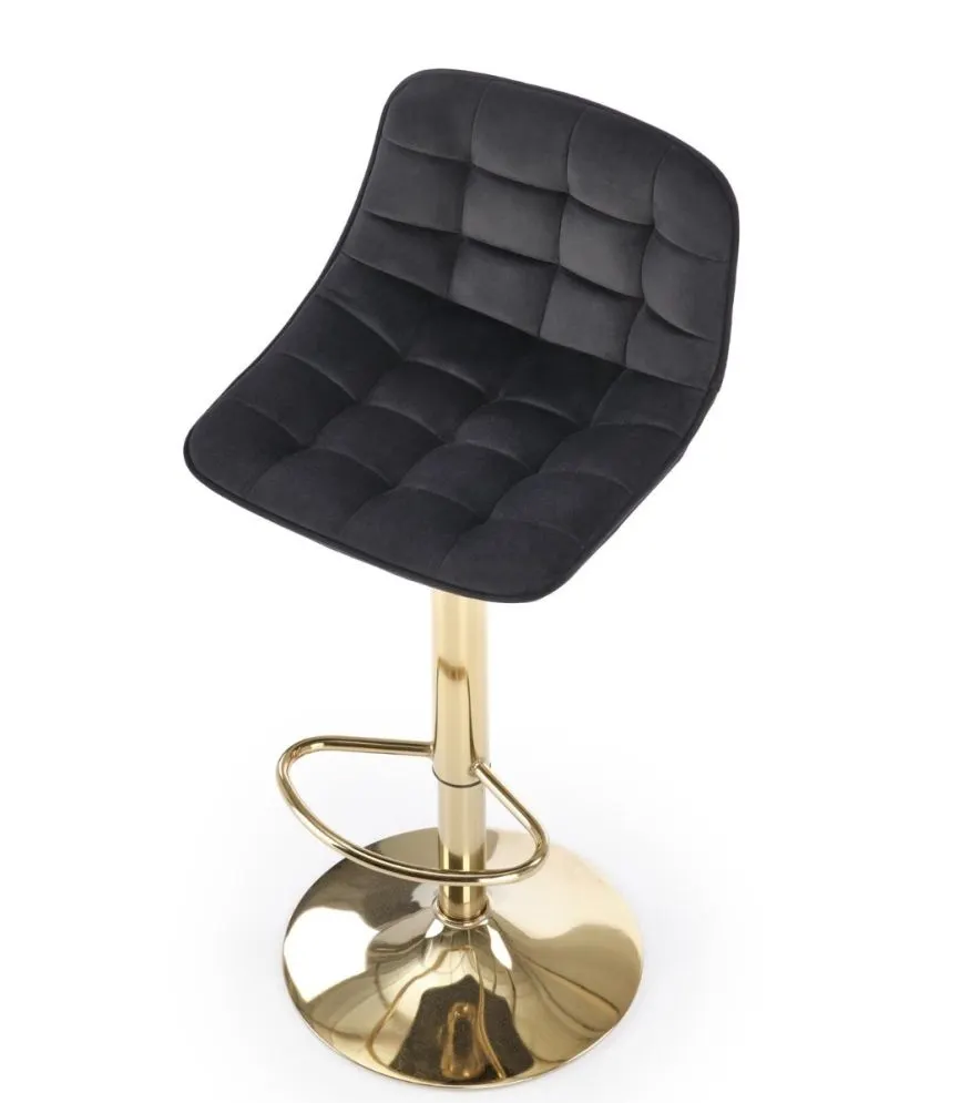 Hoker H-120 VELVET czarny/złoty pikowany I sklep meblowy MIRAT. styl GLAMOUR