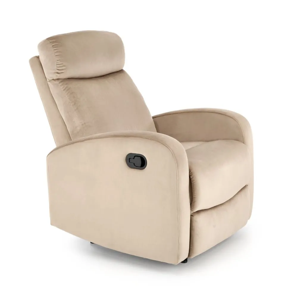 Fotel rozkładany WONDER VELVET beżowy relaksacyjny I sklep MIRAT.