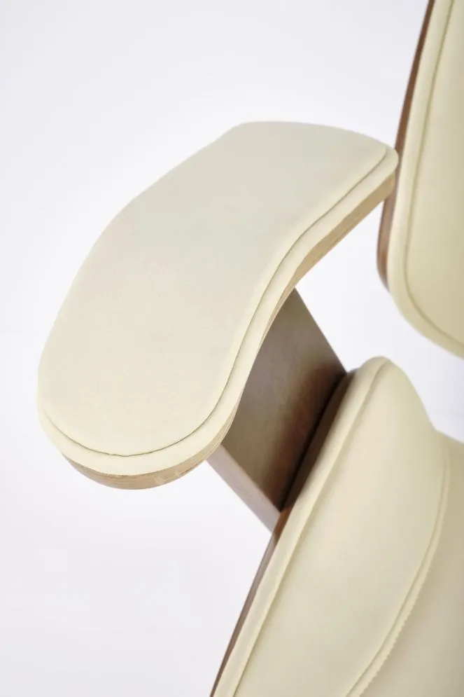 Fotel biurowy IGNAZIO orzechowy/kremowy w stylu vintage I sklep meblowy MIRAT.