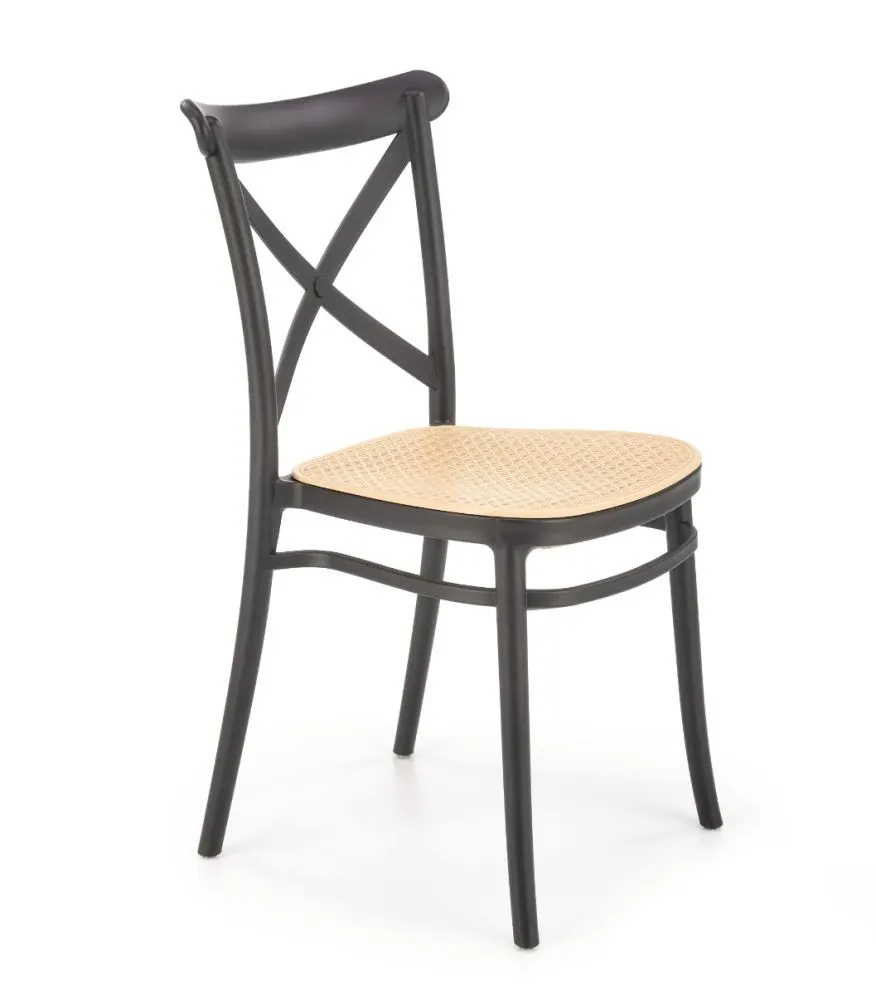 Krzesło K512 czarne/brązowe do ogrodu I sklep meblowy MIRAT.
