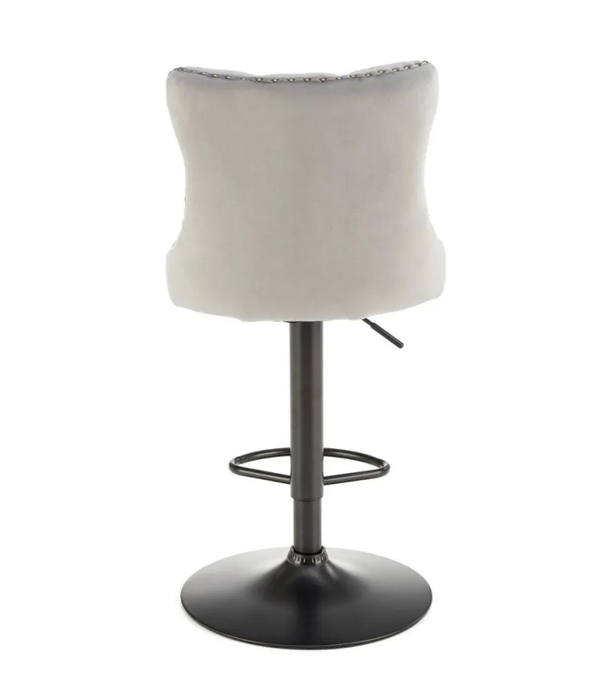 Hoker H-117 VELVET szary zdobiony nitami I sklep meblowy MIRAT. styl GLAMOUR