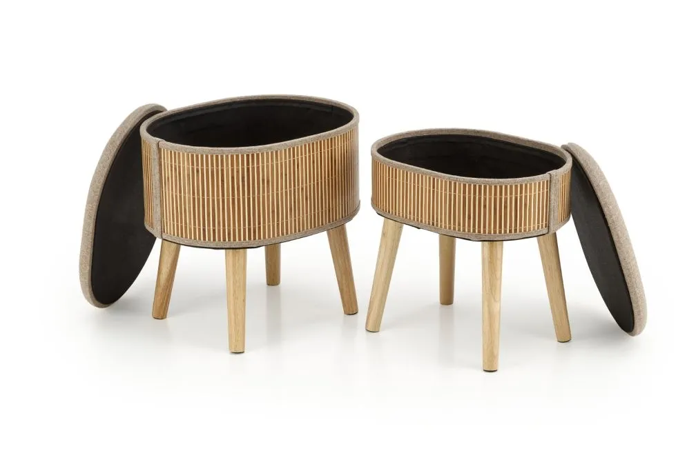 Zestaw puf TICO tapicerowany ze schowkami I sklep meblowy MIRAT.