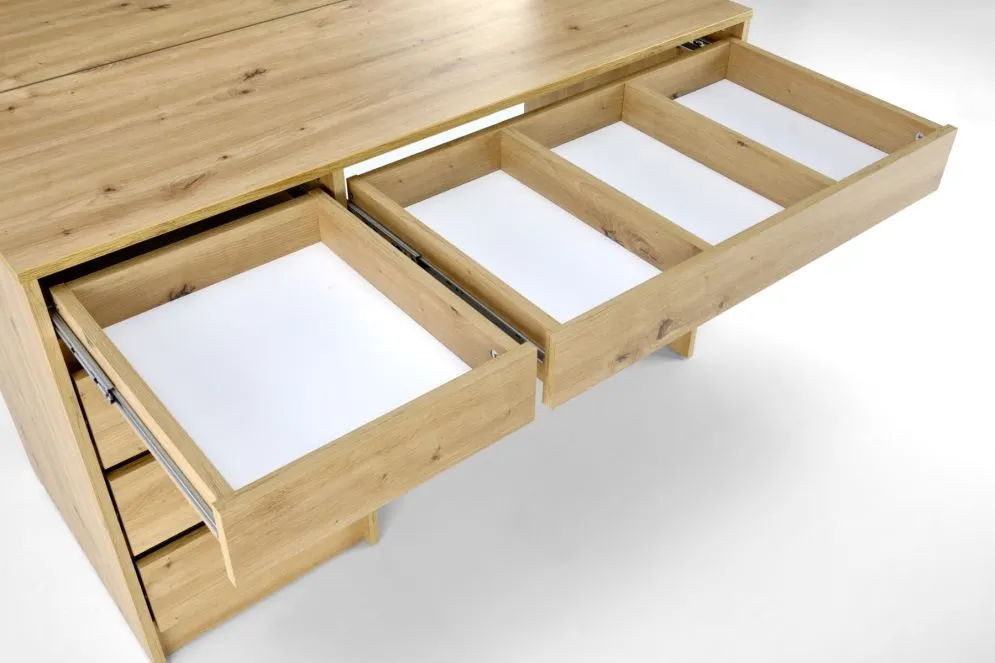 Toaletka HOLLYWOOD XL dąb artisan I sklep z lustrem meblowy MIRAT.