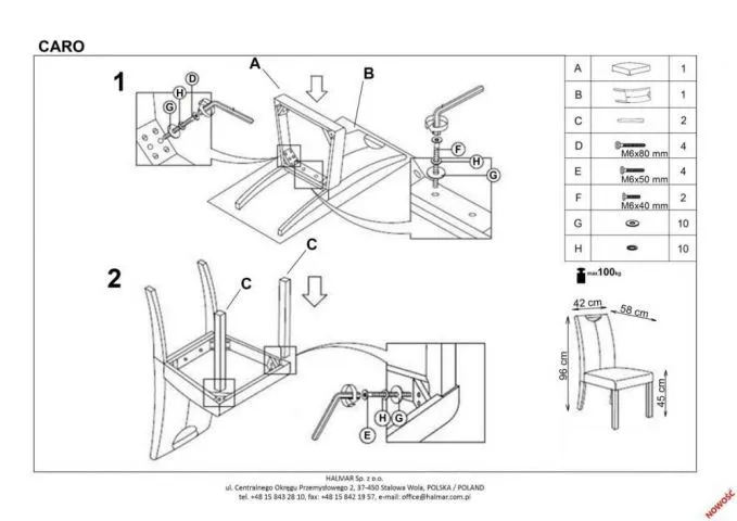 Krzesło CARO kremowe z uchwytem na bukowych nogach | MIRAT.