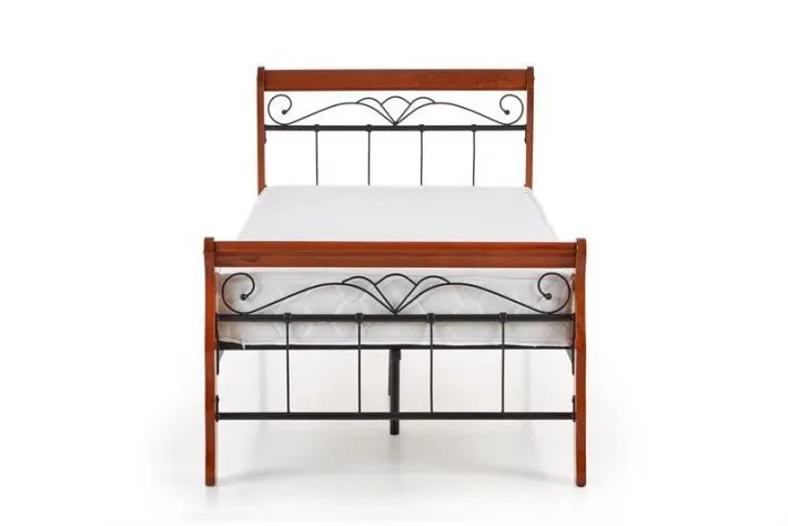 Łóżko VERONICA 90x200 czereśnia antyczna do sypialni ze stelażem | MIRAT.