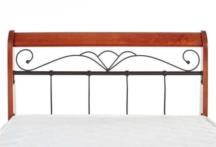 Łóżko VERONICA 90x200 czereśnia antyczna do sypialni ze stelażem | MIRAT.